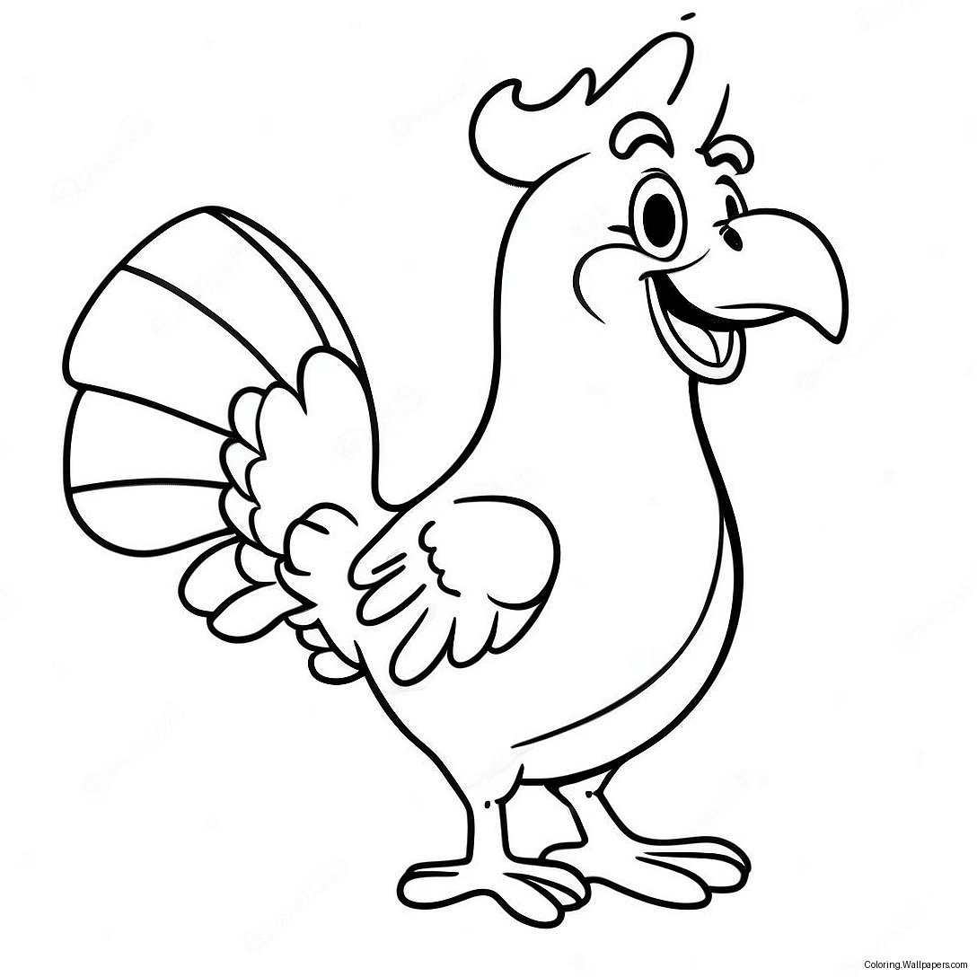 Foghorn Leghorn I En Morsom Pose Fargeleggingsark 43333