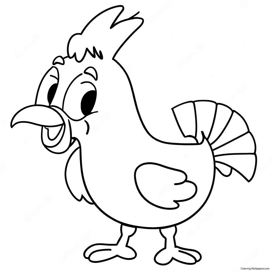 Página Para Colorear De Foghorn Leghorn En Una Pose Divertida 43335