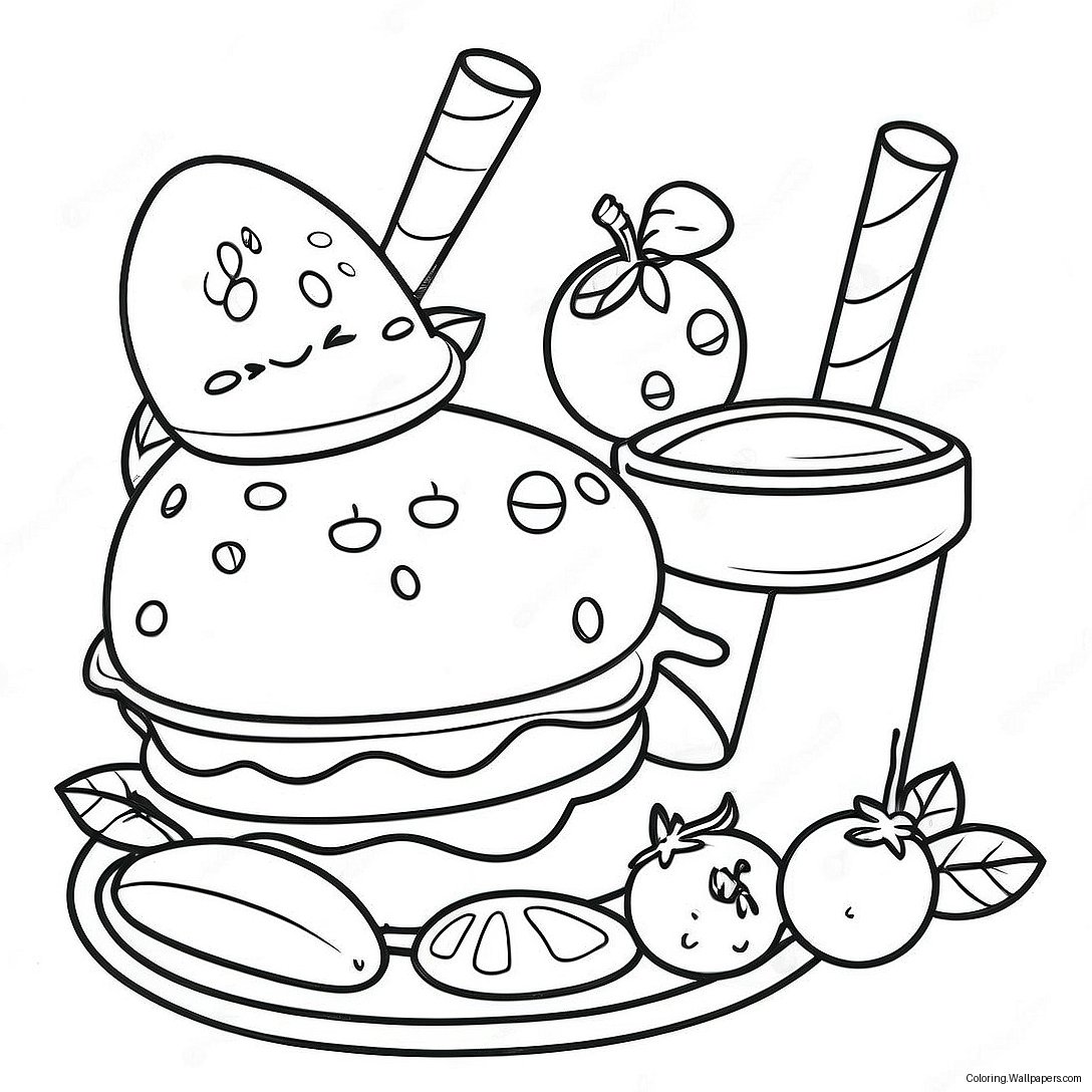 Food And Drink Coloring Page 26970