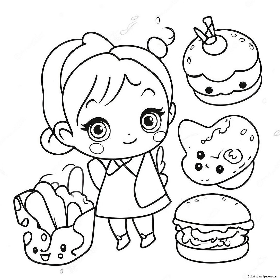 Food Chibi Coloring Page 55793