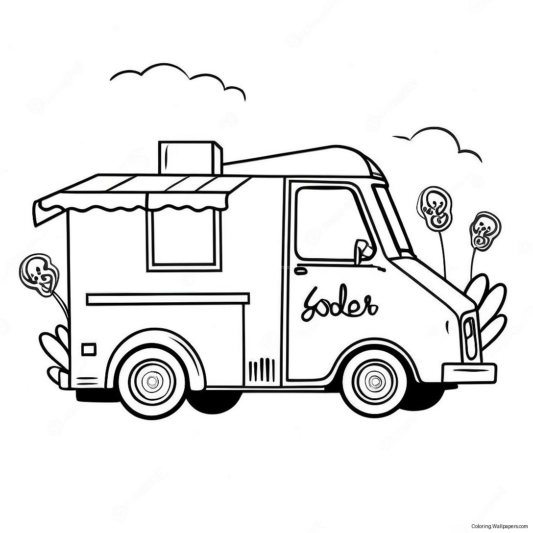 Food Truck Coloring Page 49115