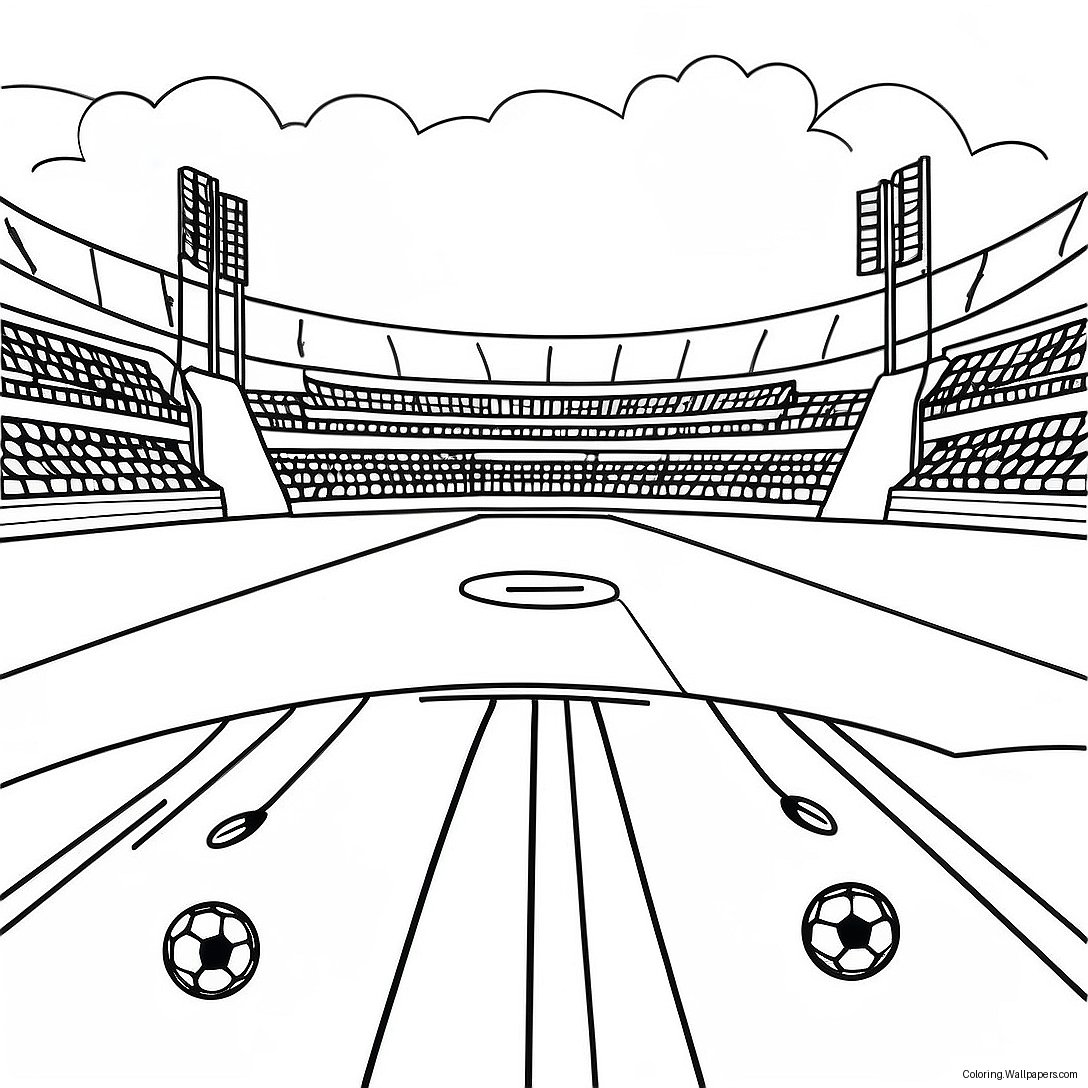 Football Field Coloring Page 22301