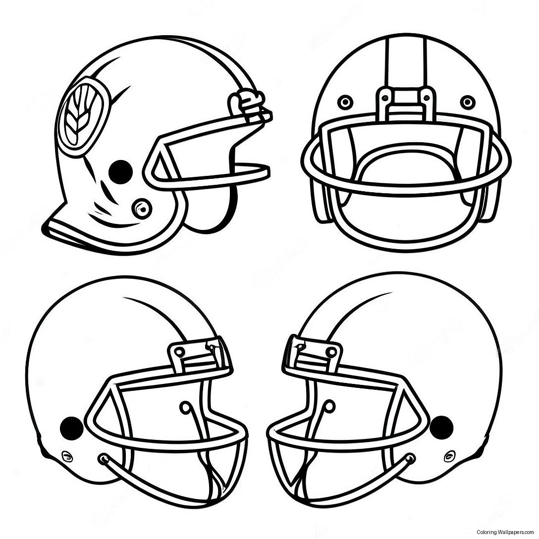 미식축구 헬멧 색칠 공부 페이지 9543