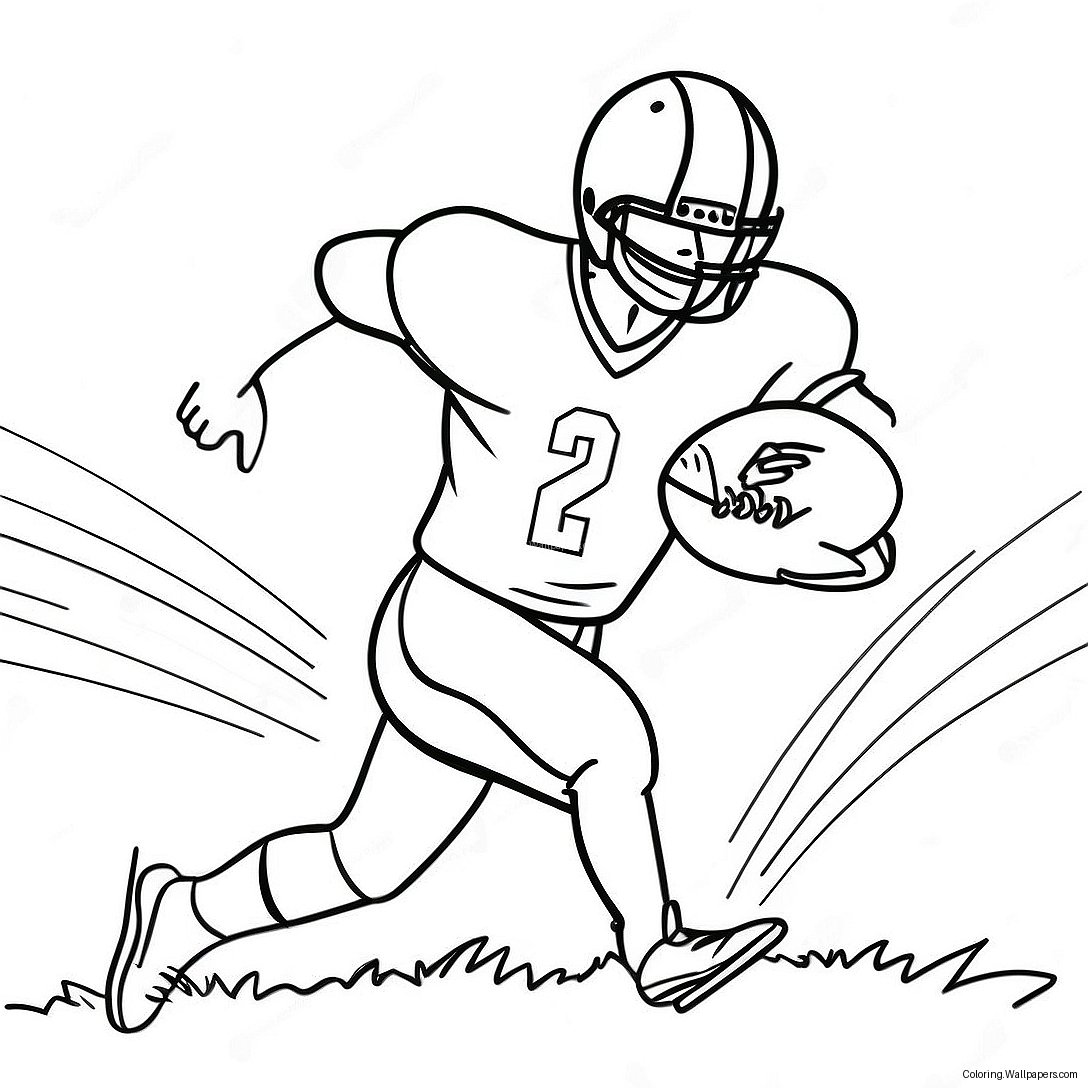 Page À Colorier Joueur De Football En Course 11057