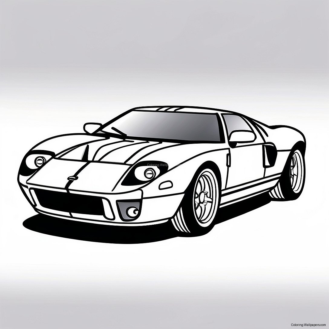 Ford Gt Coloring Page 50653