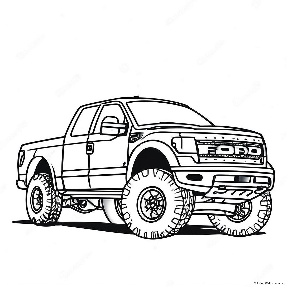 Pagini De Colorat Cu Camionul Ford Raptor 18079