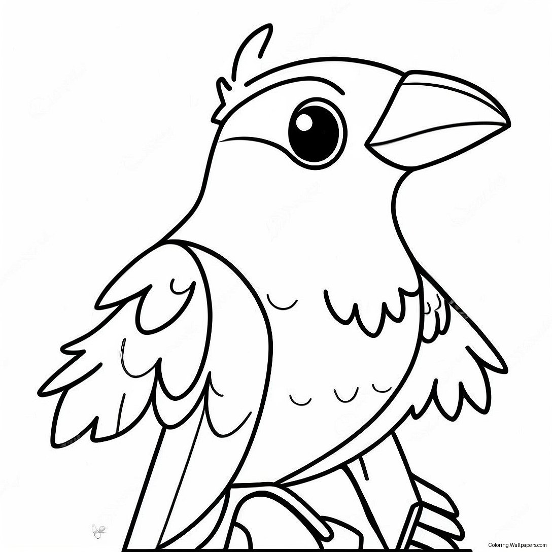 Fortnite Raven Coloring Page 32604