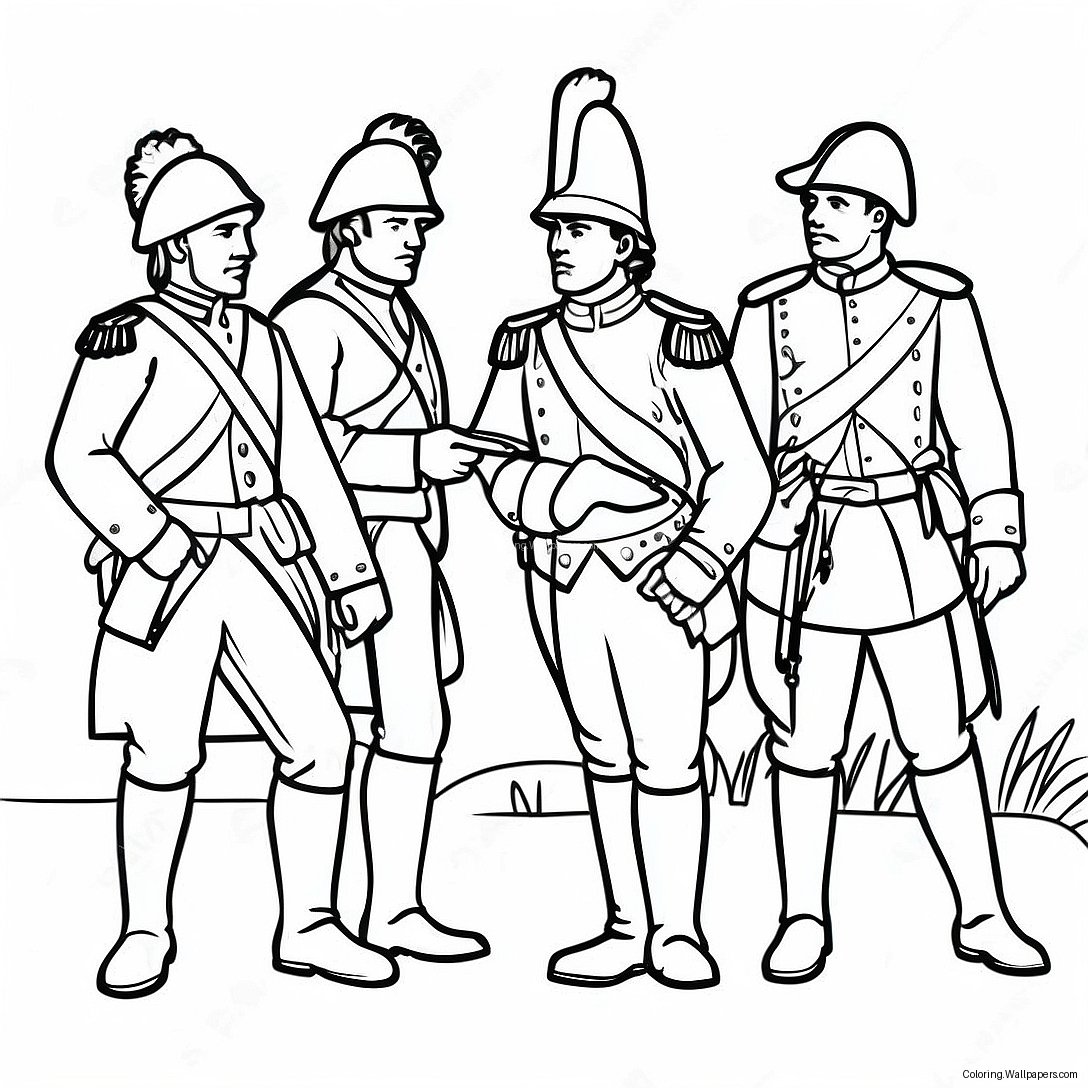 French And Indian War Soldiers Coloring Page 36161