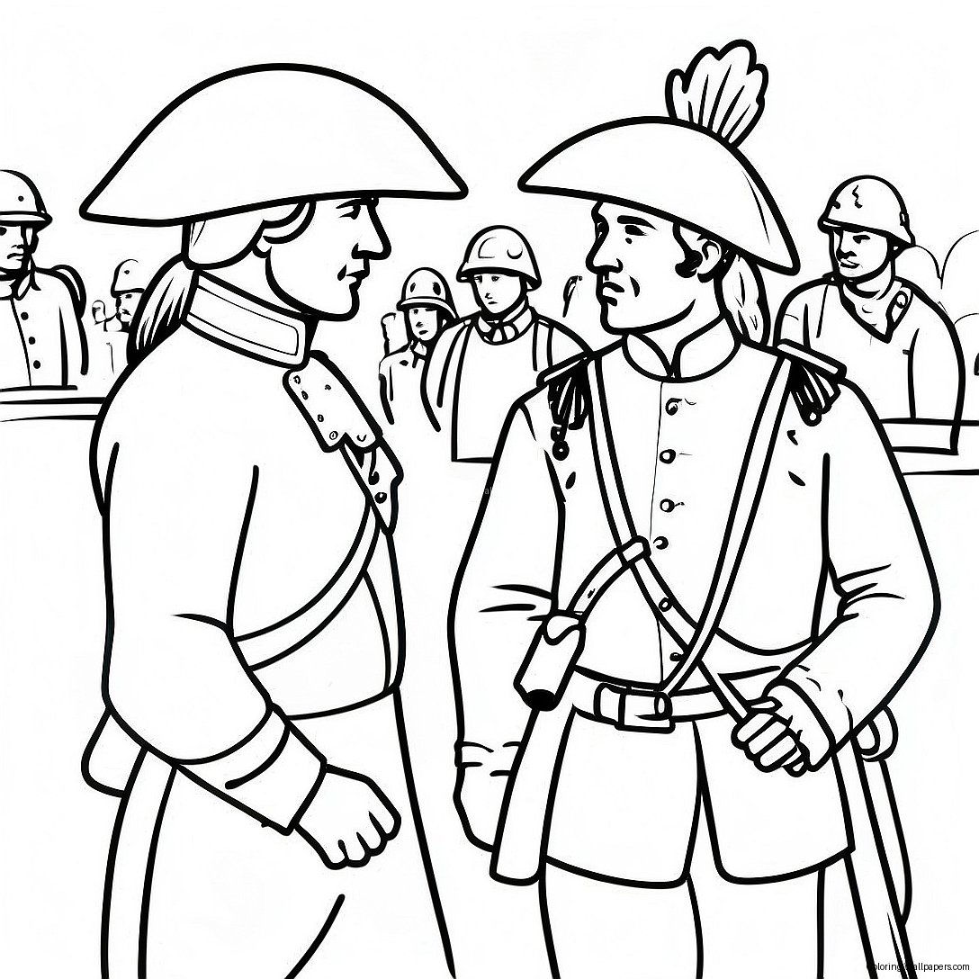 French And Indian War Soldiers Coloring Page 36162