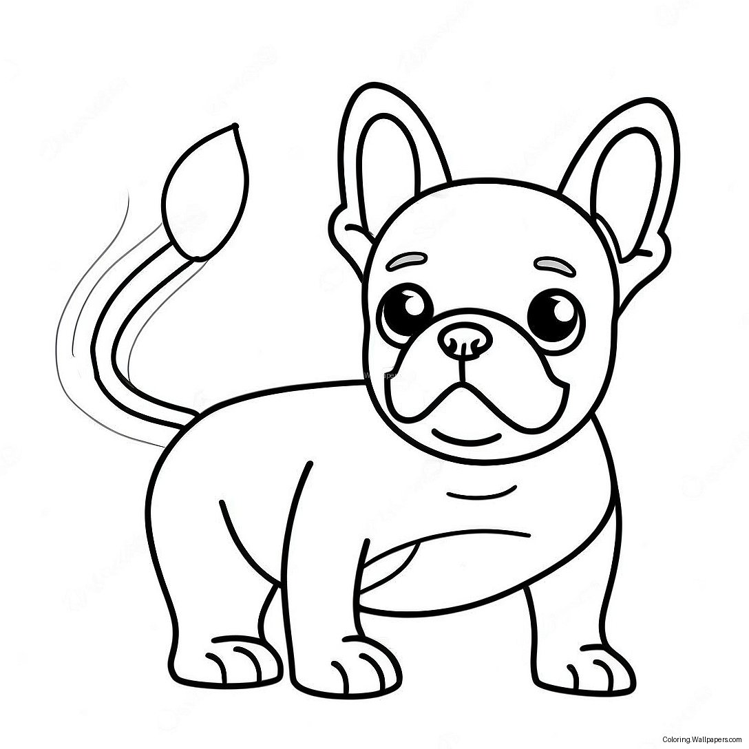 Pagini De Colorat Cu Bulldog Francez 1318