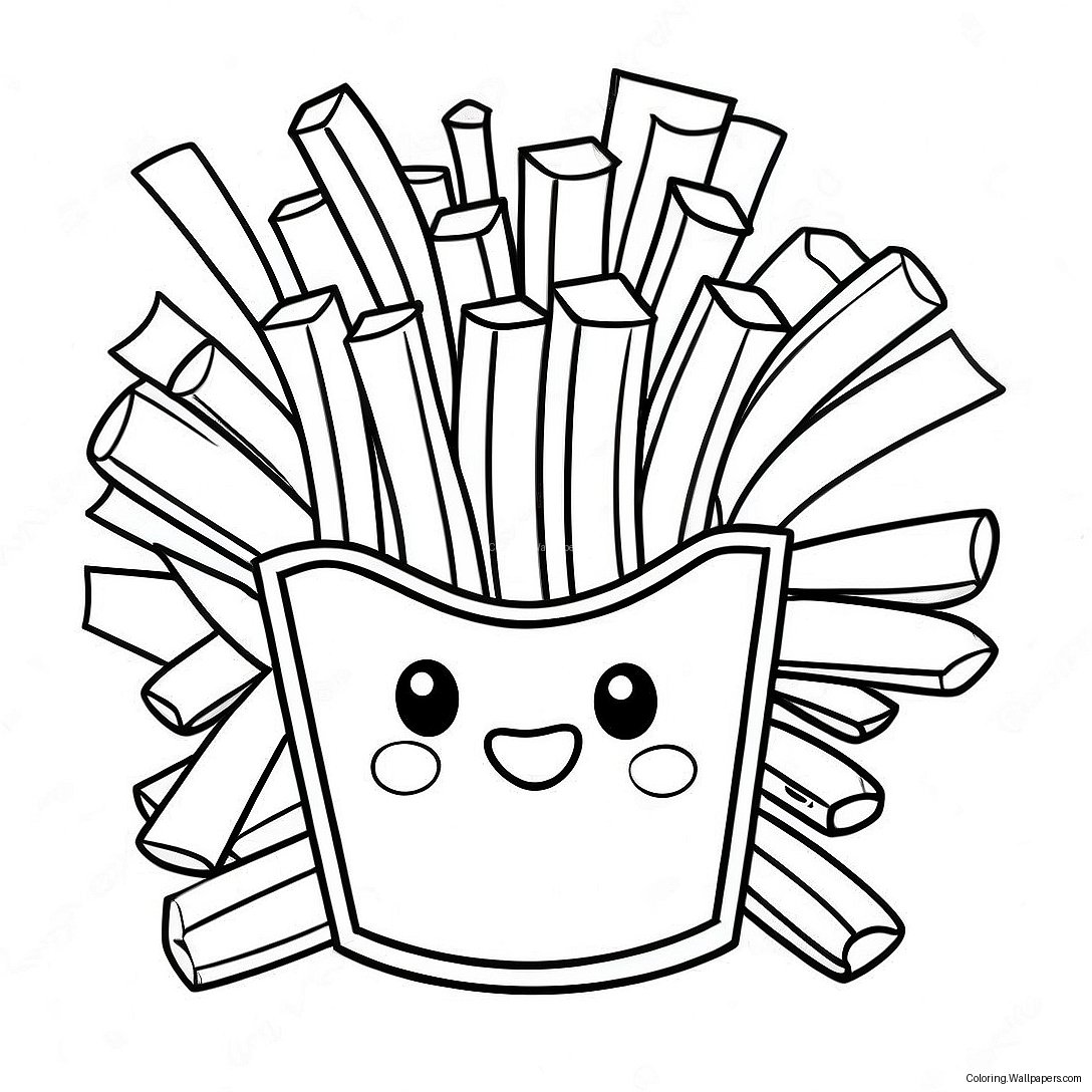 French Fries Coloring Page 49221