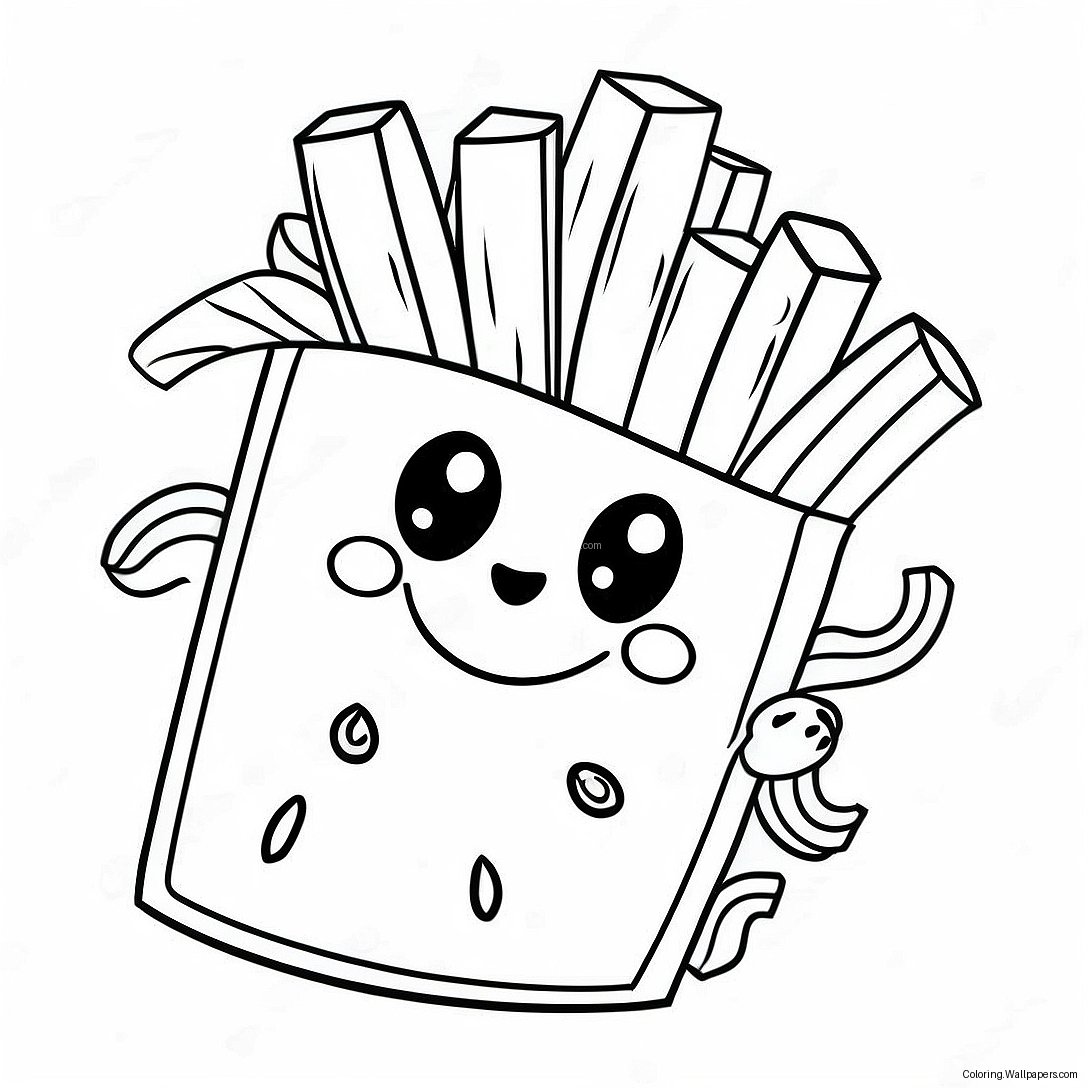 French Fry Coloring Page 32926