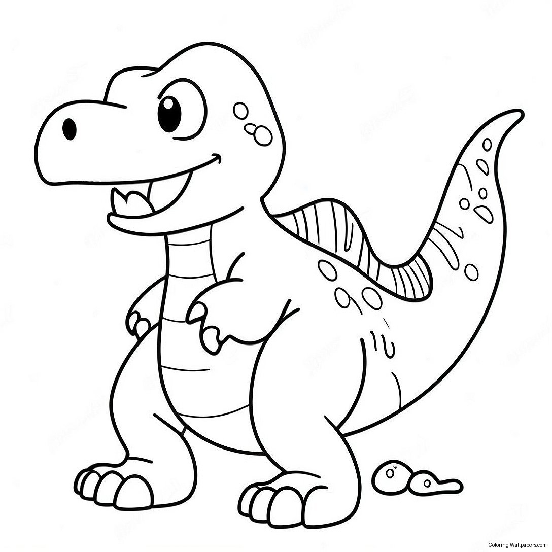 Friendly Chomper Dinosaur Coloring Page 50232