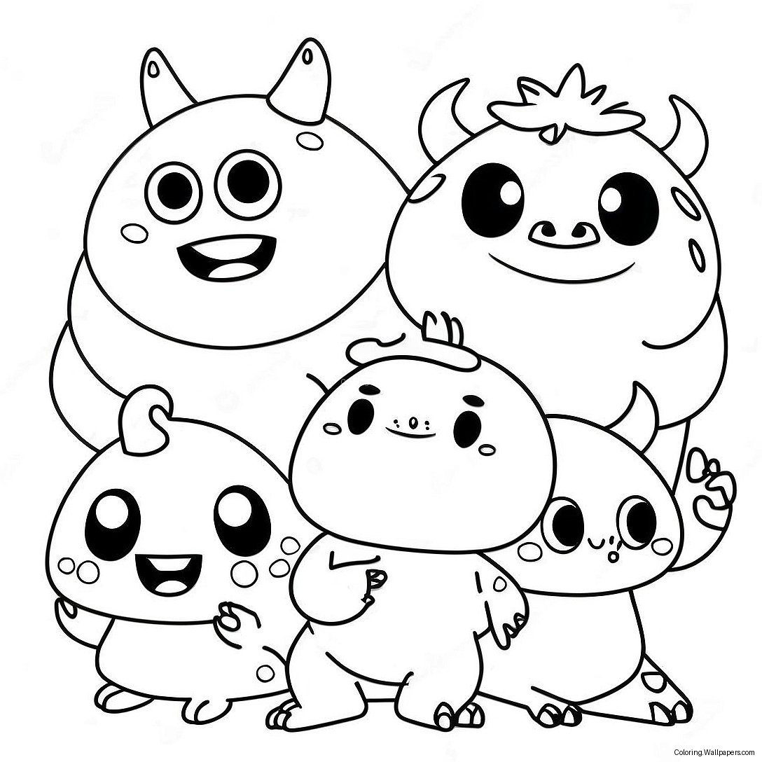 Friendly Class Dojo Monsters Coloring Page 24417