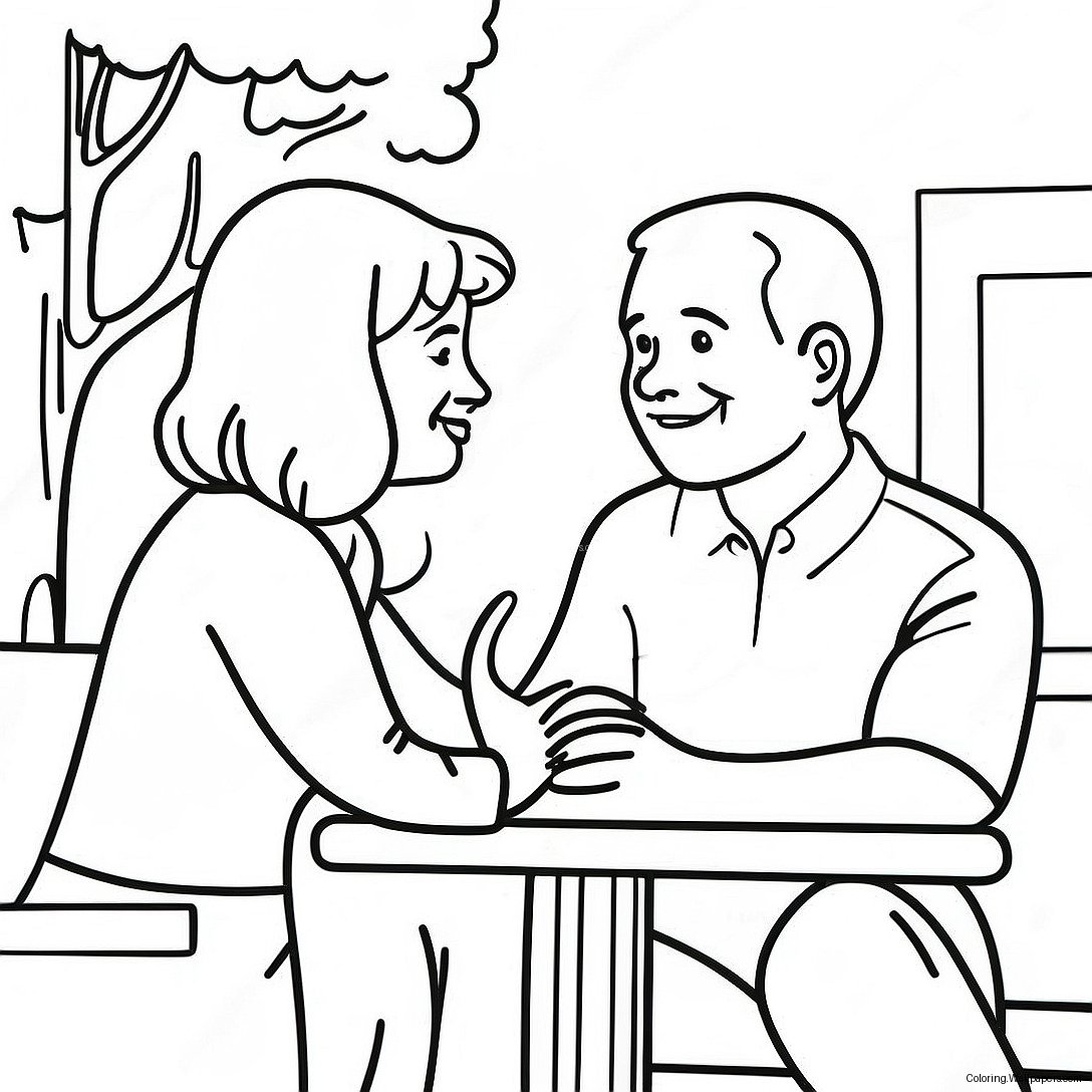 Friendly Conversation Coloring Page 38170