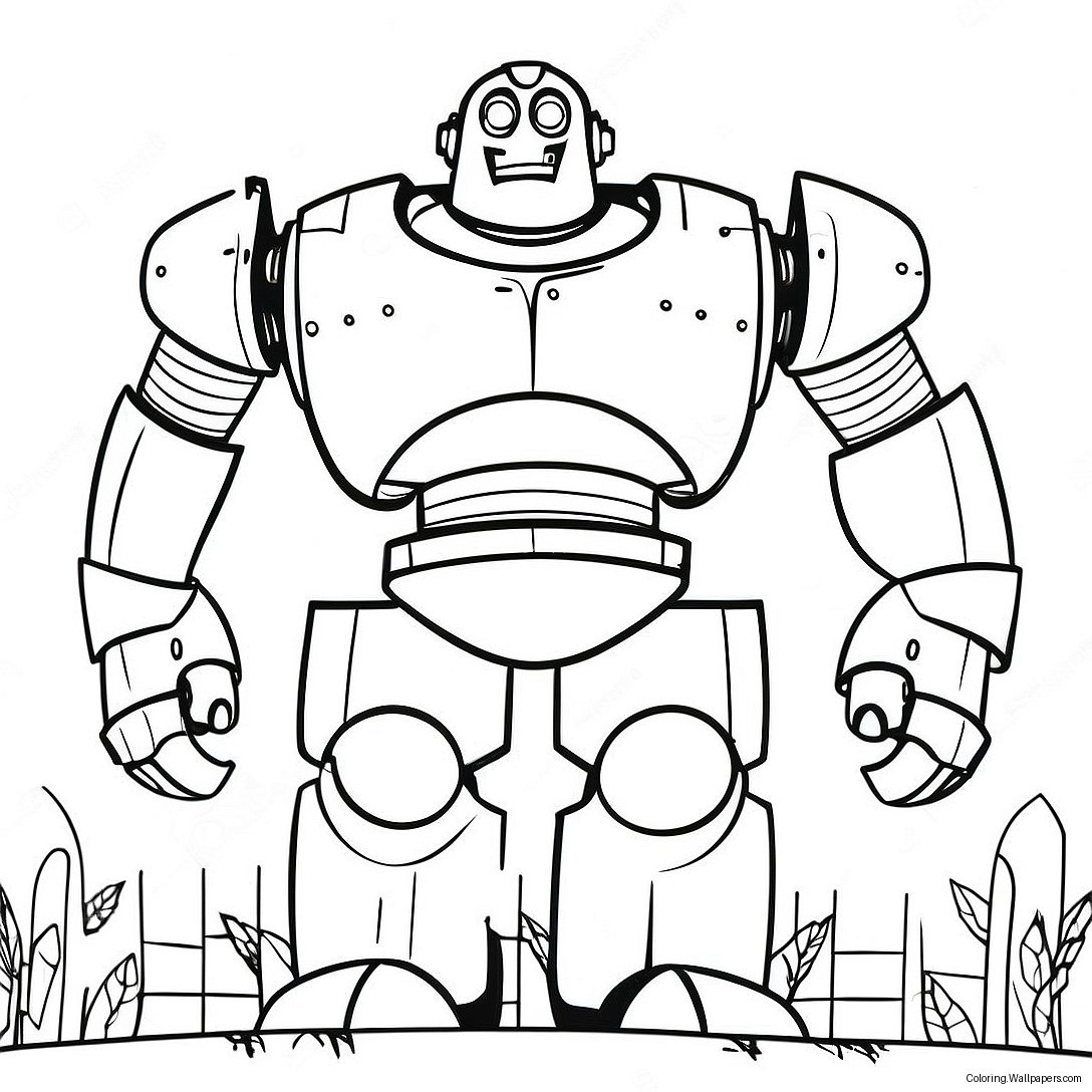 Friendly Iron Giant Coloring Page 19435