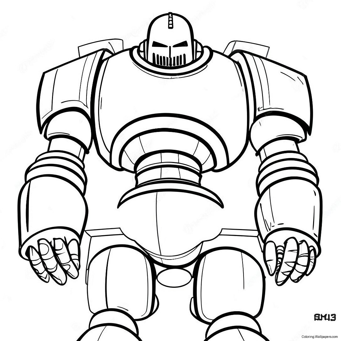 Раскраска Дружелюбного Железного Гиганта 19436