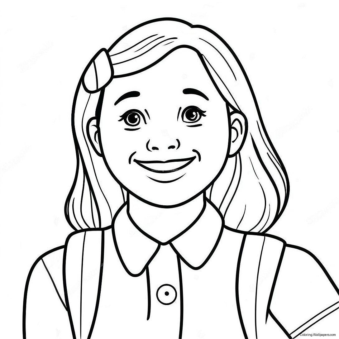 Friendly School Counselor With A Smile Coloring Page 39333