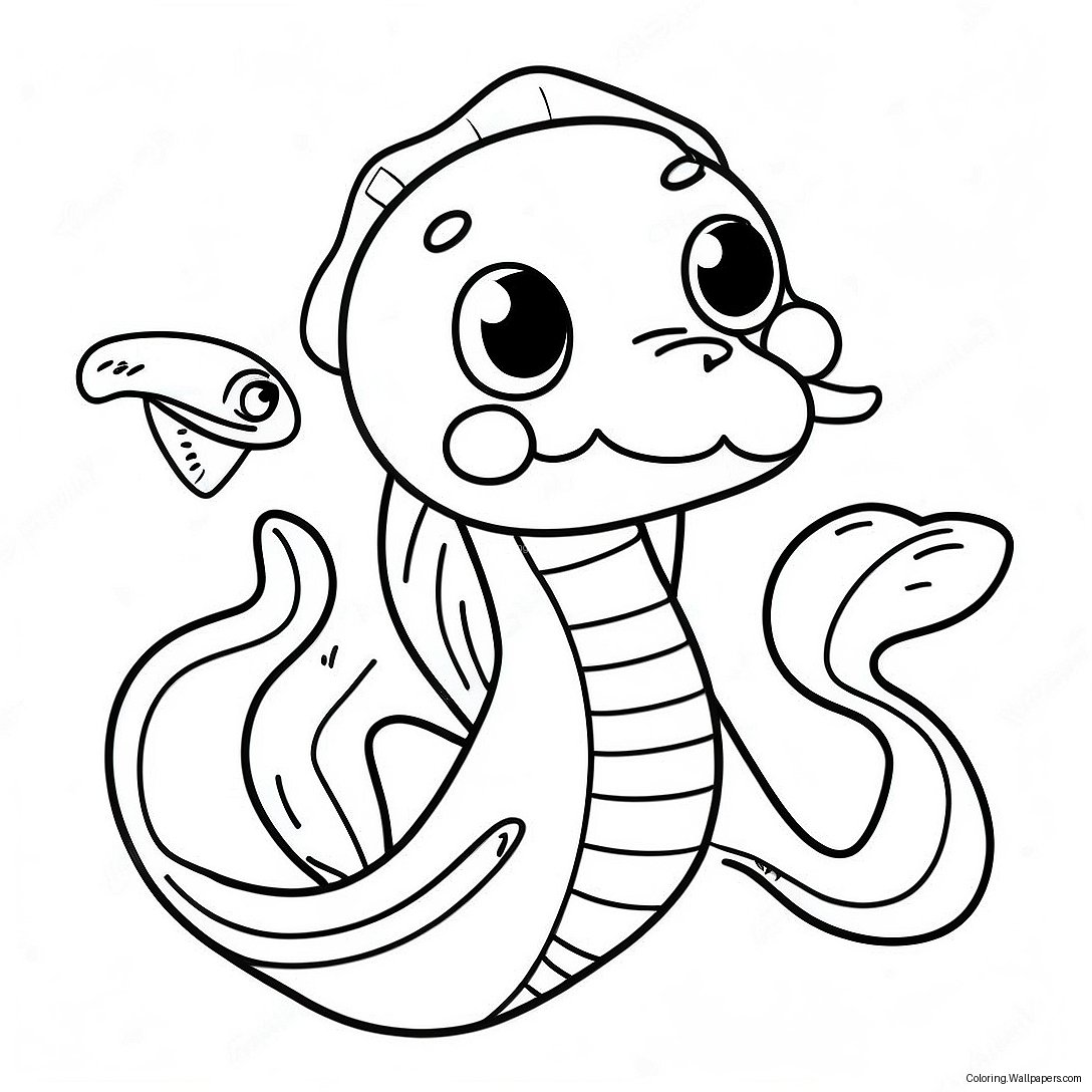 Friendly Sea Monster Coloring Page 10372