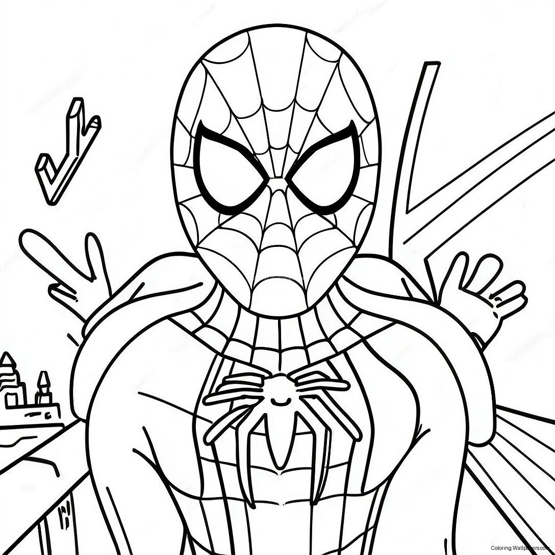 Friendly Spider Man Among Us Character Coloring Page 38838