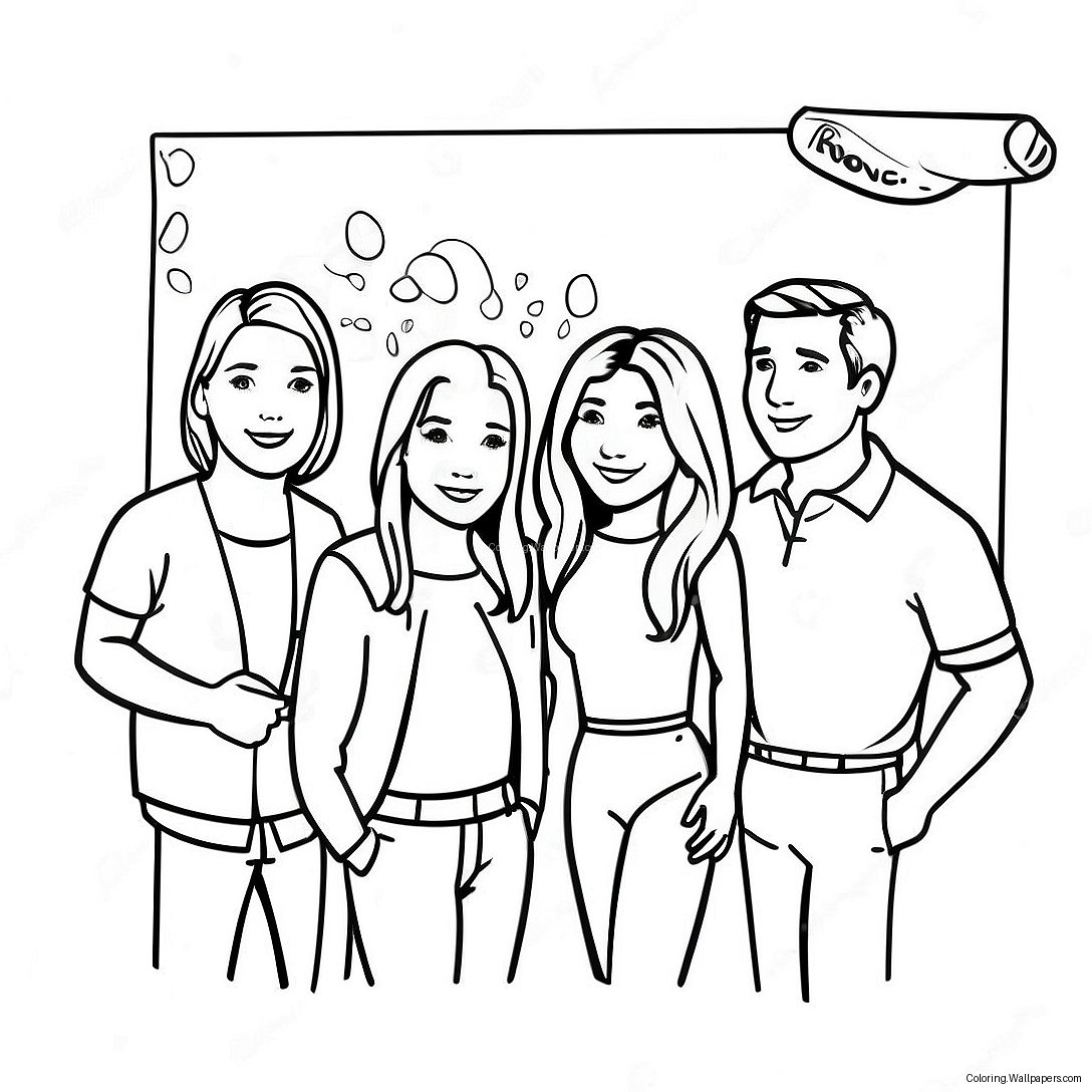 Friends Tv Show Coloring Page 13570