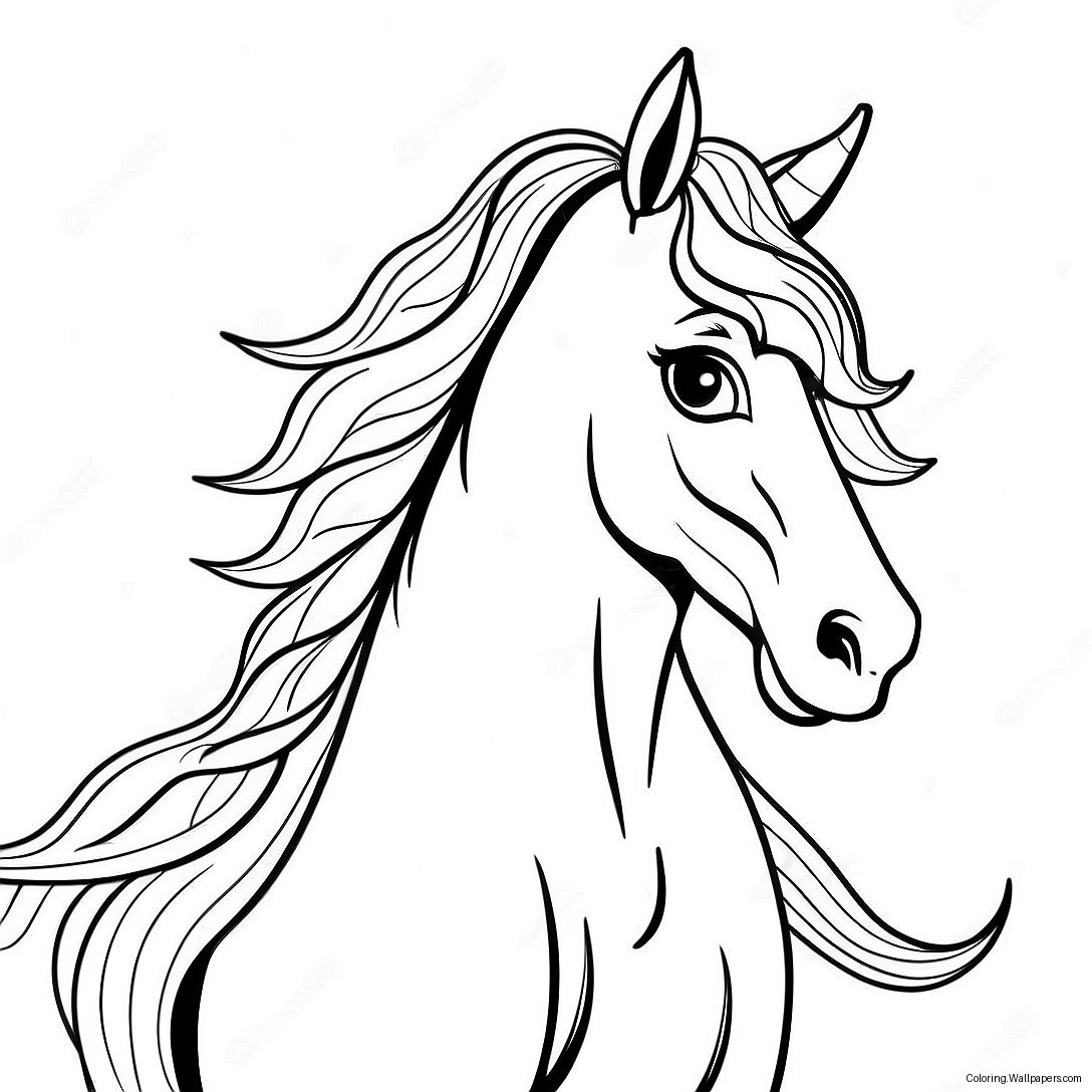 Friesian Horse Coloring Page 52400