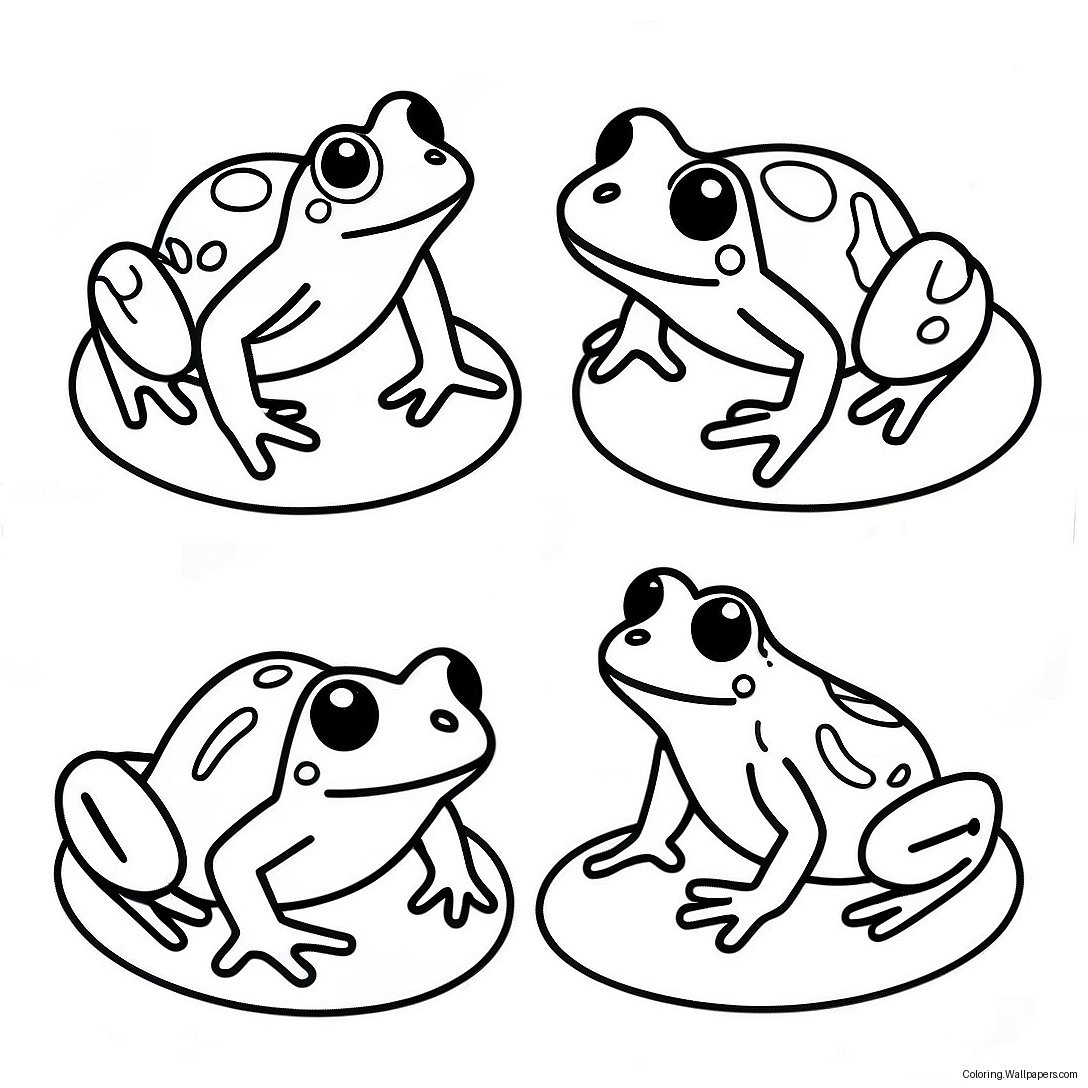 Frog Life Cycle Stages Coloring Page 55572