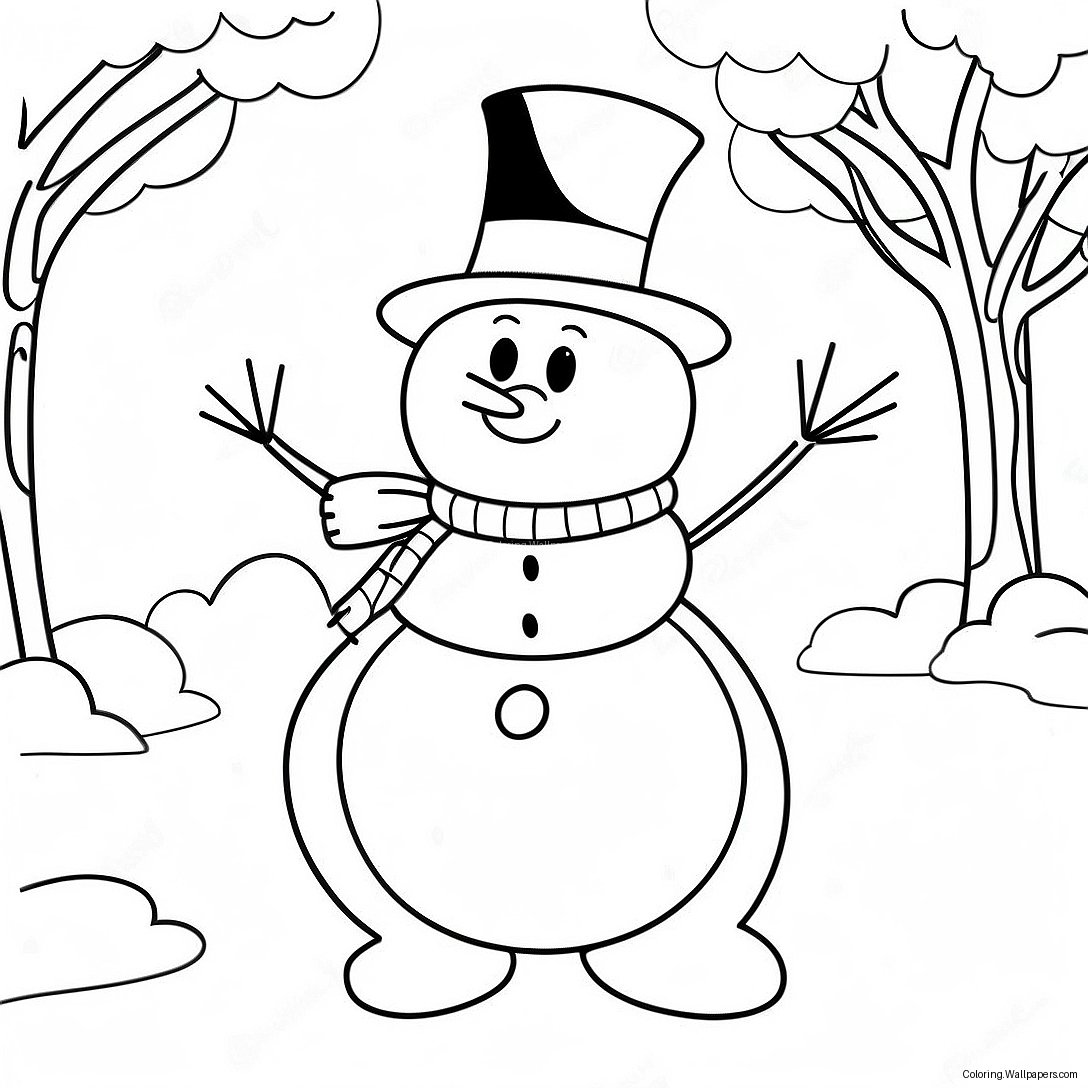 Frosty Der Schneemann Ausmalbild 34476