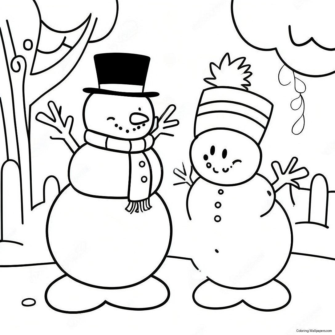 Página Para Colorear De Frosty El Muñeco De Nieve Con Amigos 34449