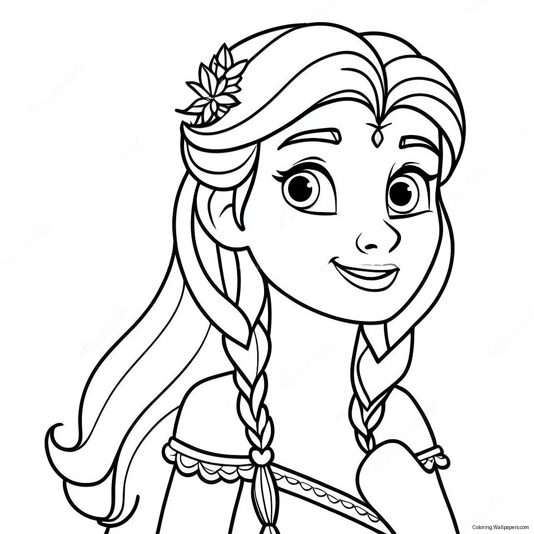 Página Para Colorear De La Princesa De Disney De Frozen 2866