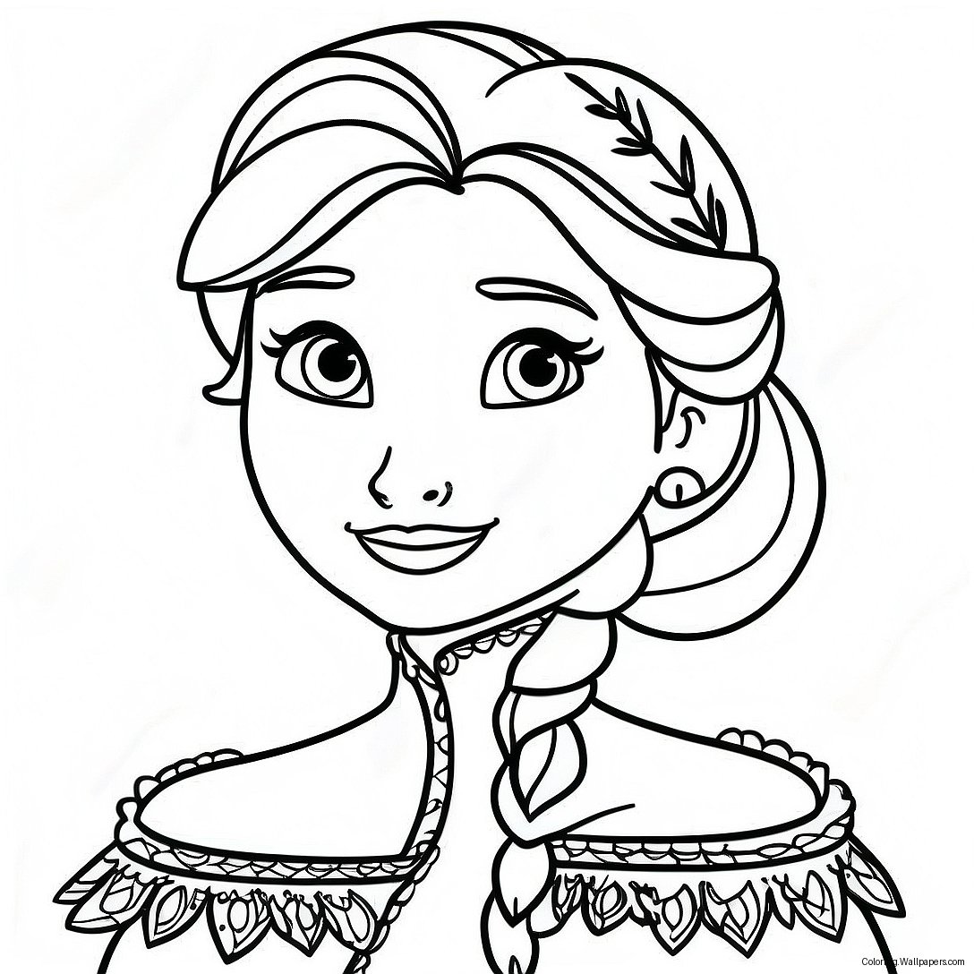 Frozen Happy Birthday Anna Coloring Page 33309