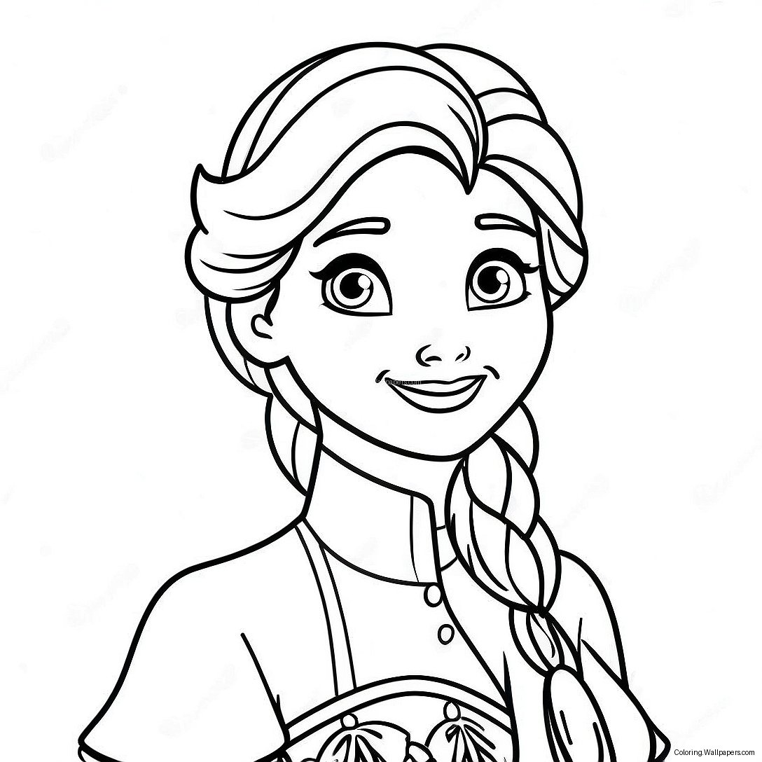 Frozen Happy Birthday Anna Coloring Page 33310