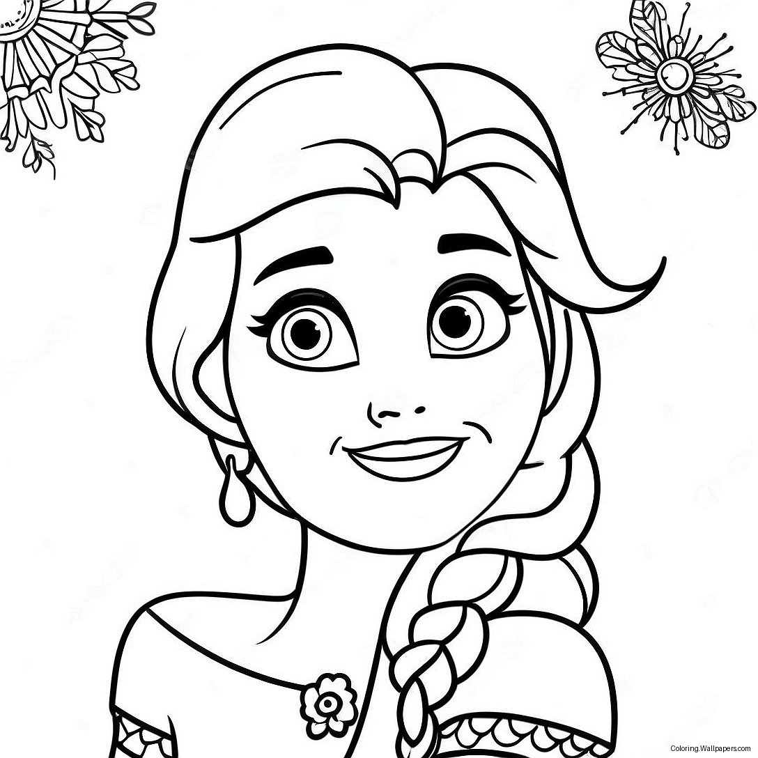 Frozen Happy Birthday Elsa Coloring Page 33313