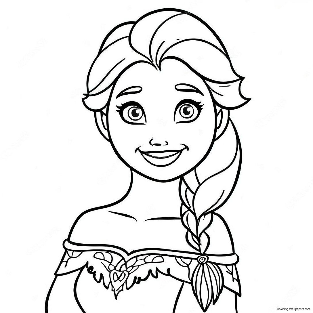 Frozen Happy Birthday Elsa Coloring Page 33315