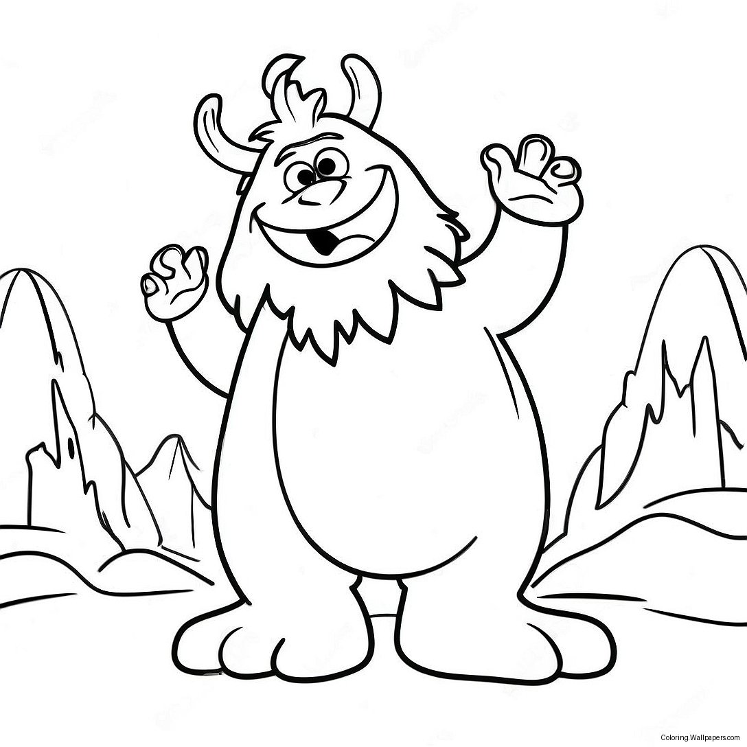 Frozen Snow Monster Coloring Page 46511