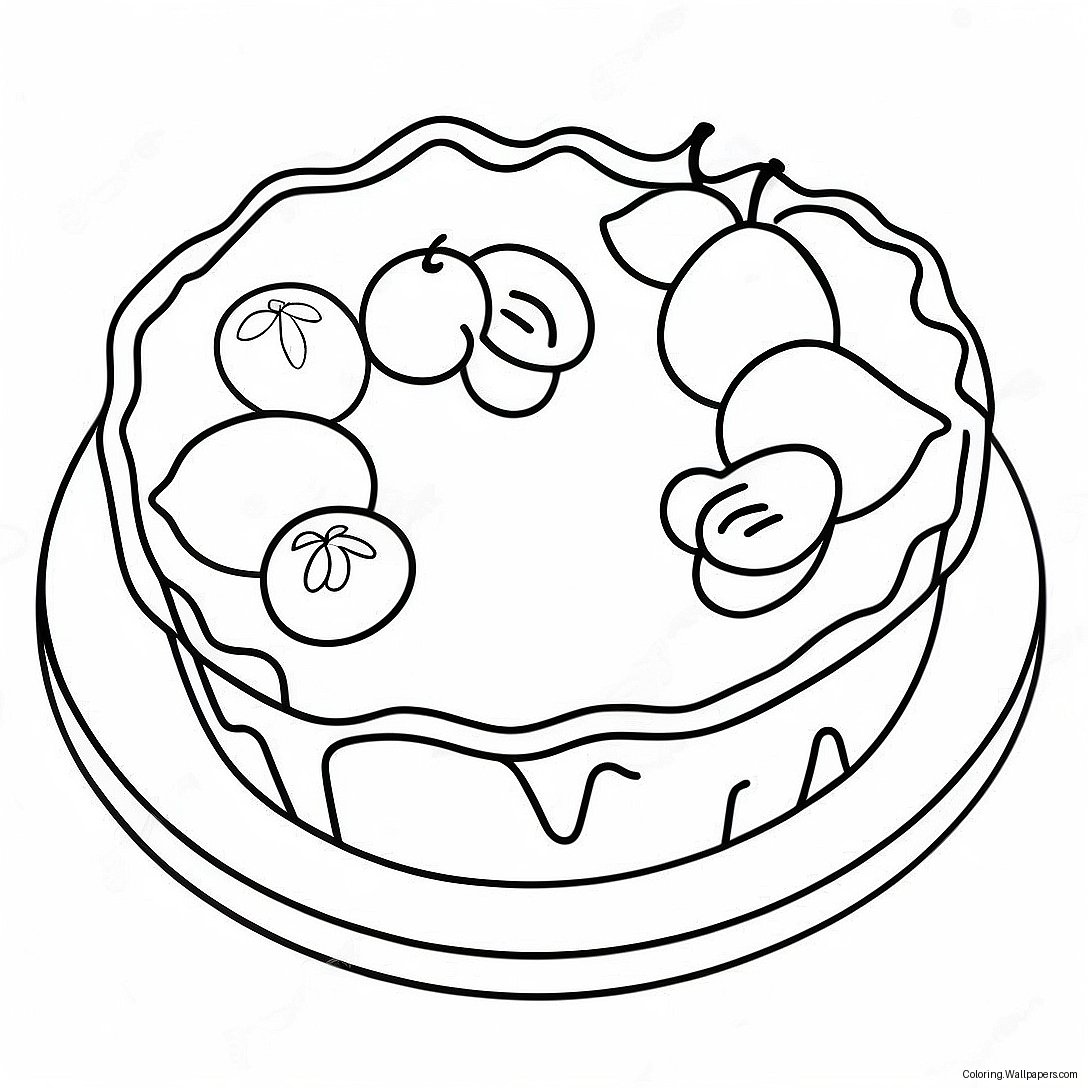 Obstkuchen Ausmalbild 8811