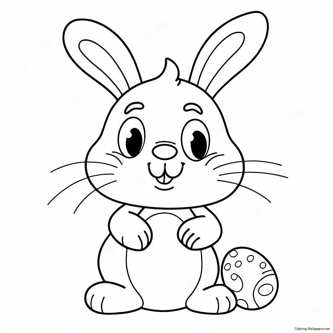 Page À Colorier De Lapin De Pâques En Taille Réelle 7689