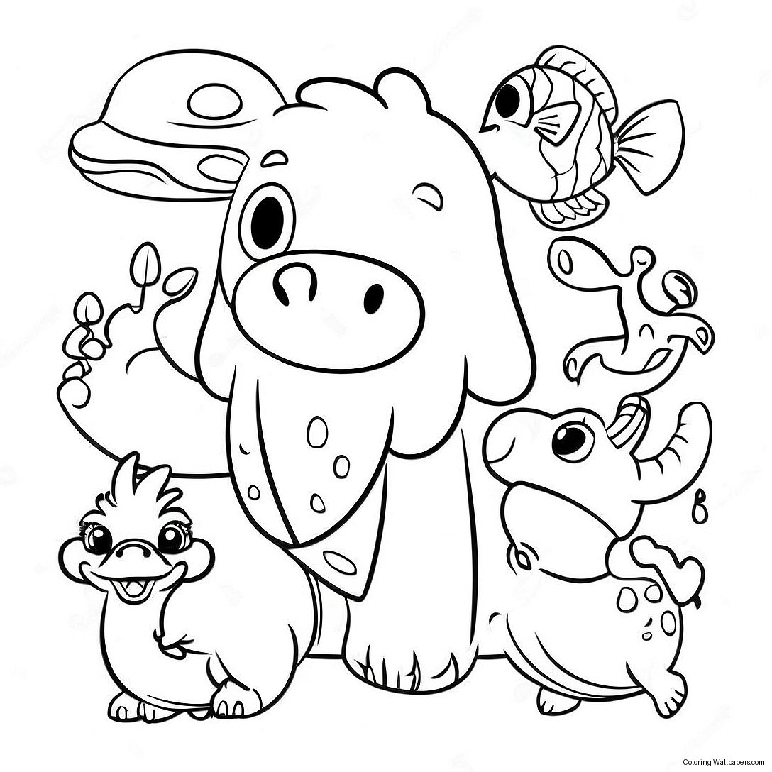 Páginas Para Colorir De Animais Divertidos 42678