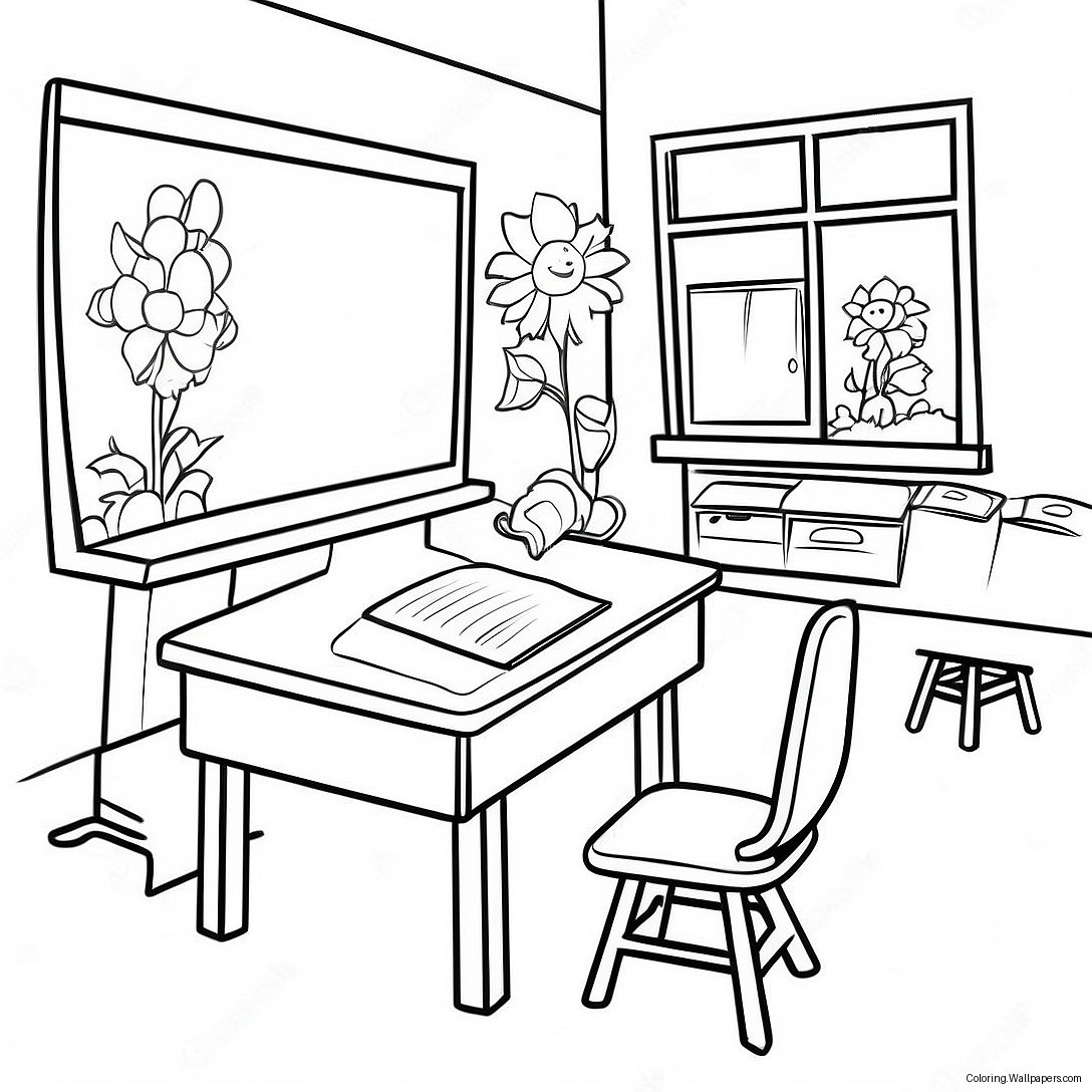 Fun Classroom Coloring Page 48114