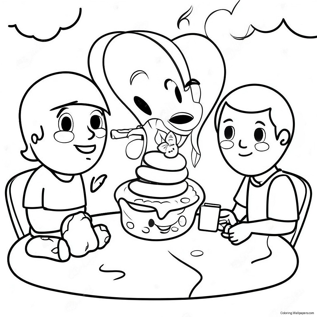 Fun Collaborative Coloring Page With Friends 12465