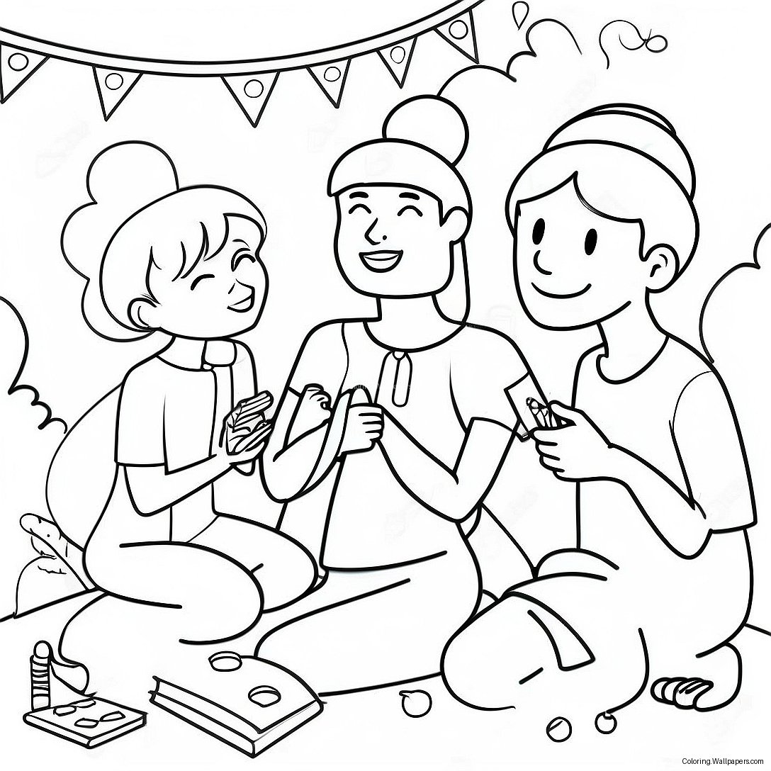 Fun Collaborative Coloring Page With Friends 12466