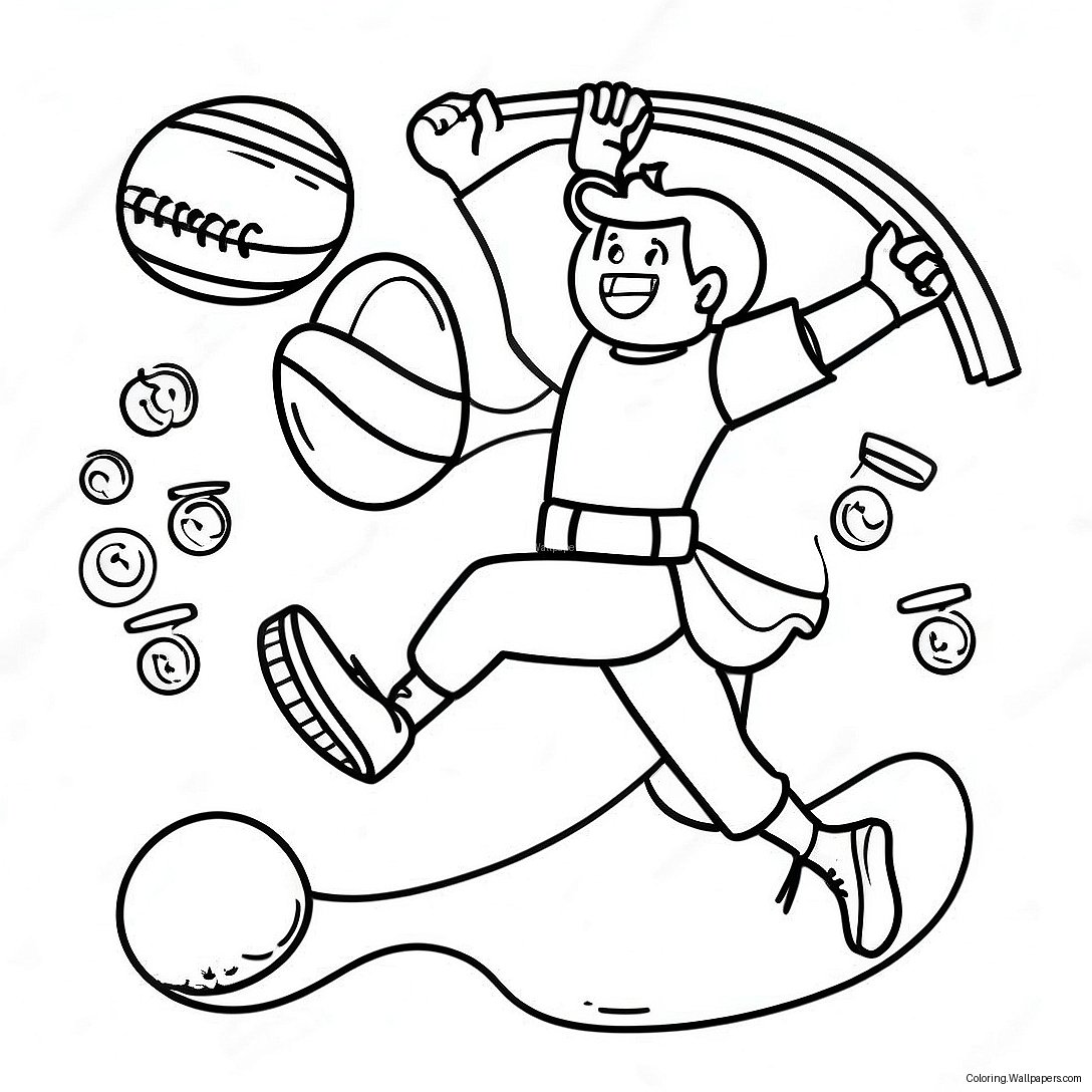 Fun Exercise Activities Coloring Page 13464