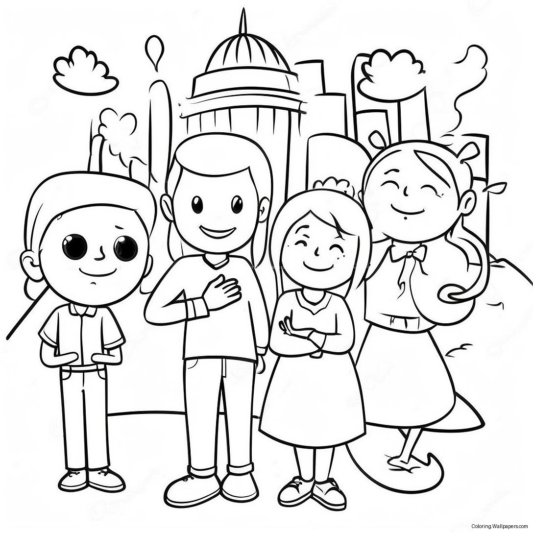 Fun New City Catechism Characters Coloring Page 52730