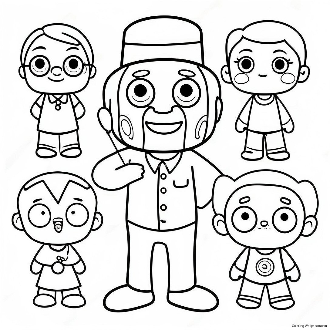 Fun Speech Therapy Characters Coloring Page 39789