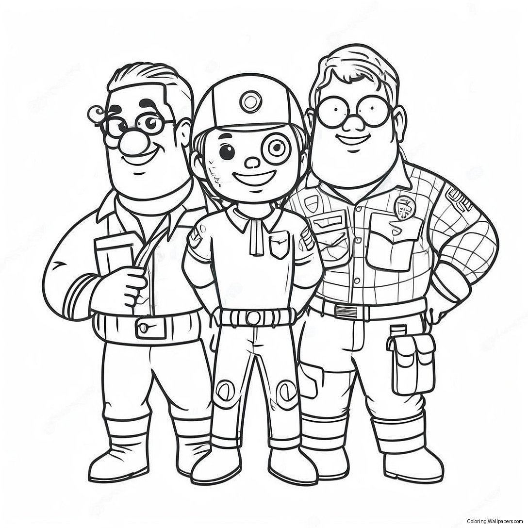 Fun Squad Coloring Page 25614