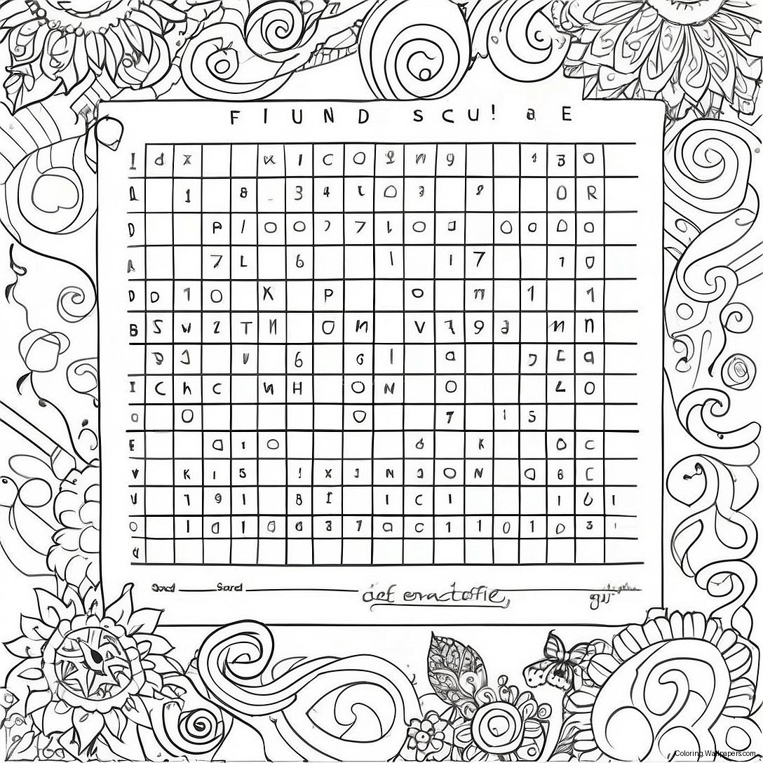 Fun Word Search Coloring Page 10478