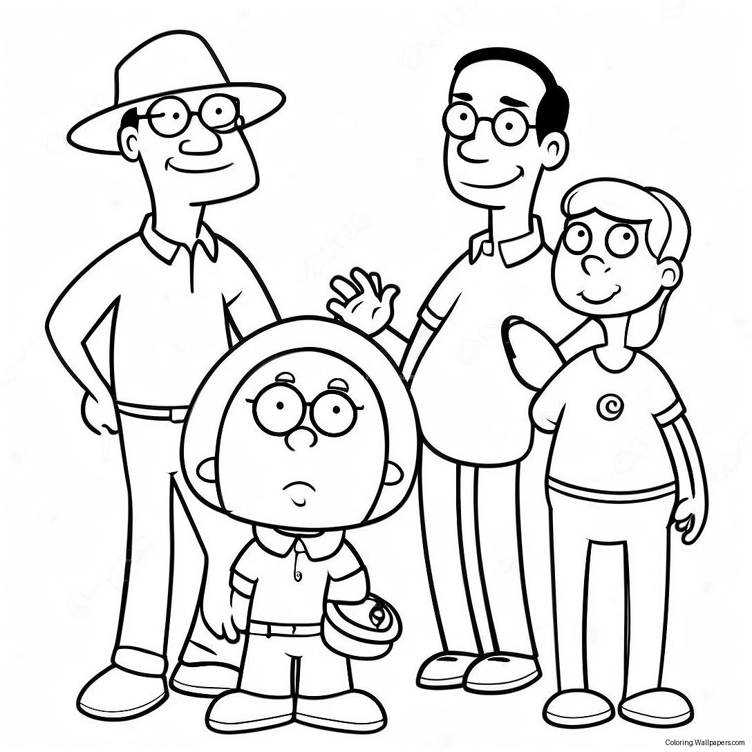 Página Para Colorear De Personajes Divertidos De American Dad 21086