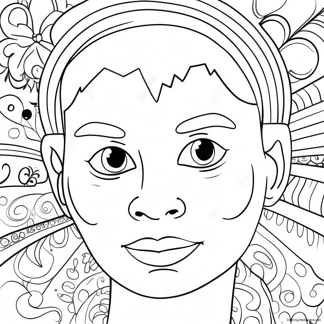 Funny Blank Face Coloring Page 30270