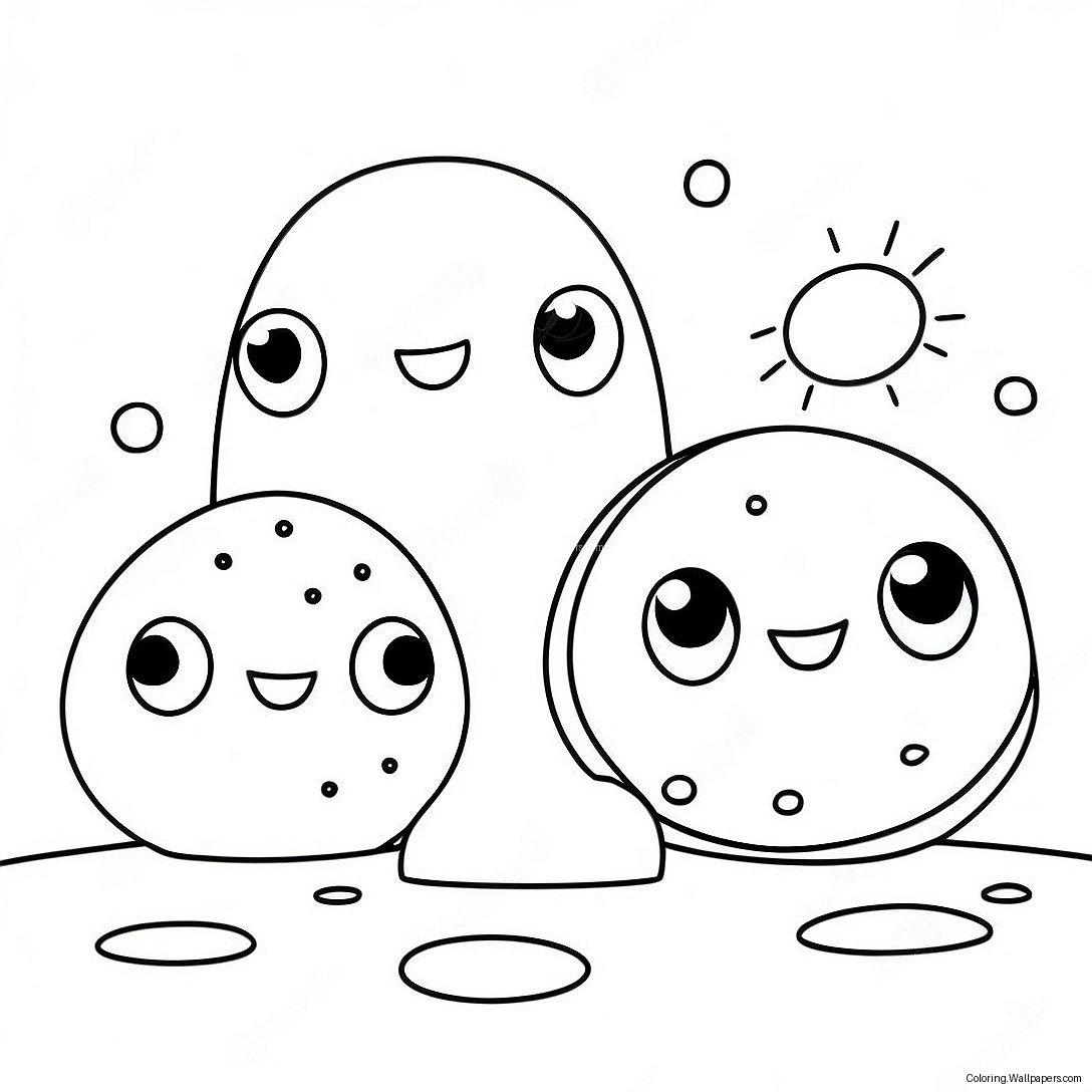 Funny Cartoon Holes Coloring Page 35981