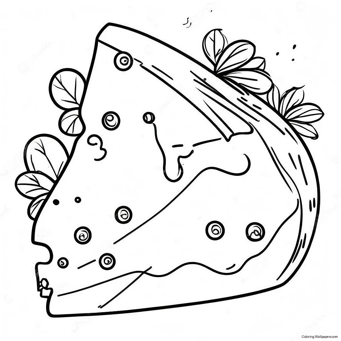 Funny Cheese Slice Coloring Page 16221